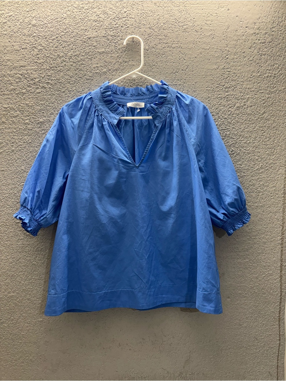 Women's Green Ruffle-Neck Blouse - Picture 3 of 10